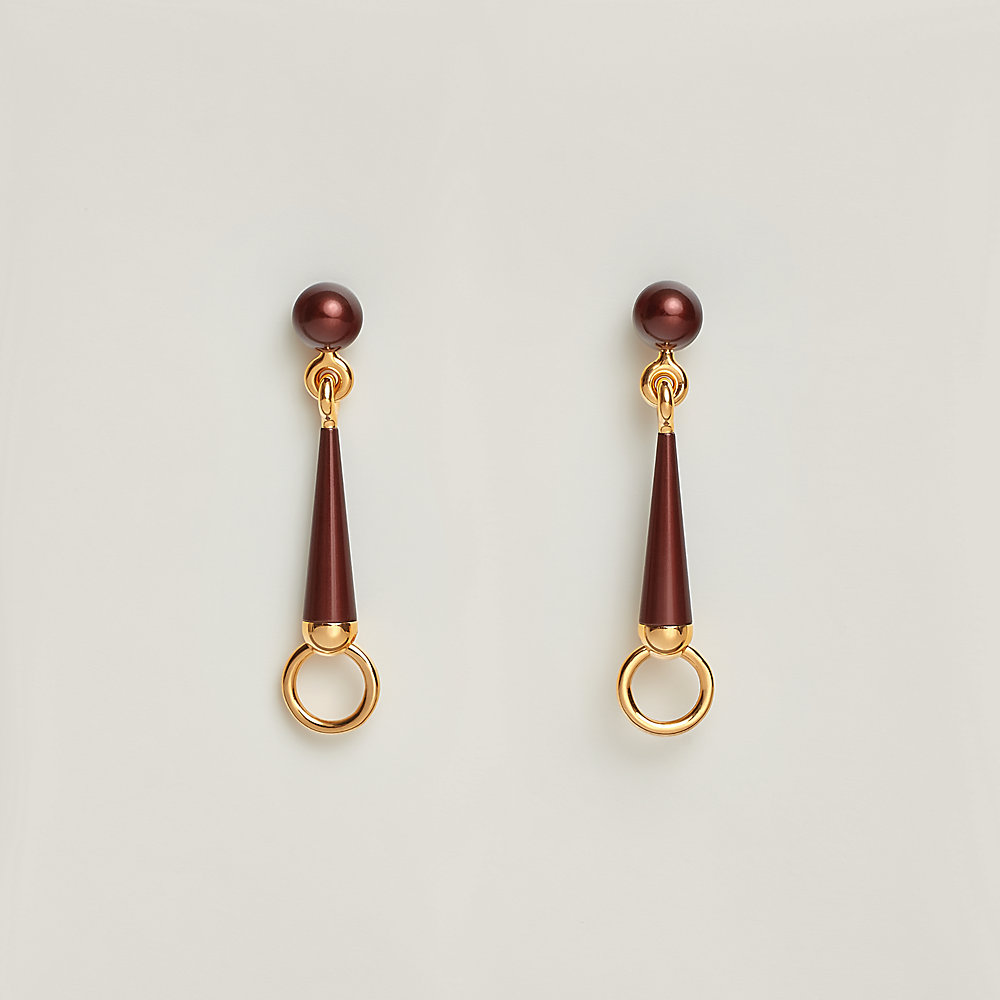 【素敵】Orecchini Epure Equestre Aluminium, modello piccolo Epure Equestre Aluminium earrings, small model | Hermès Finland
